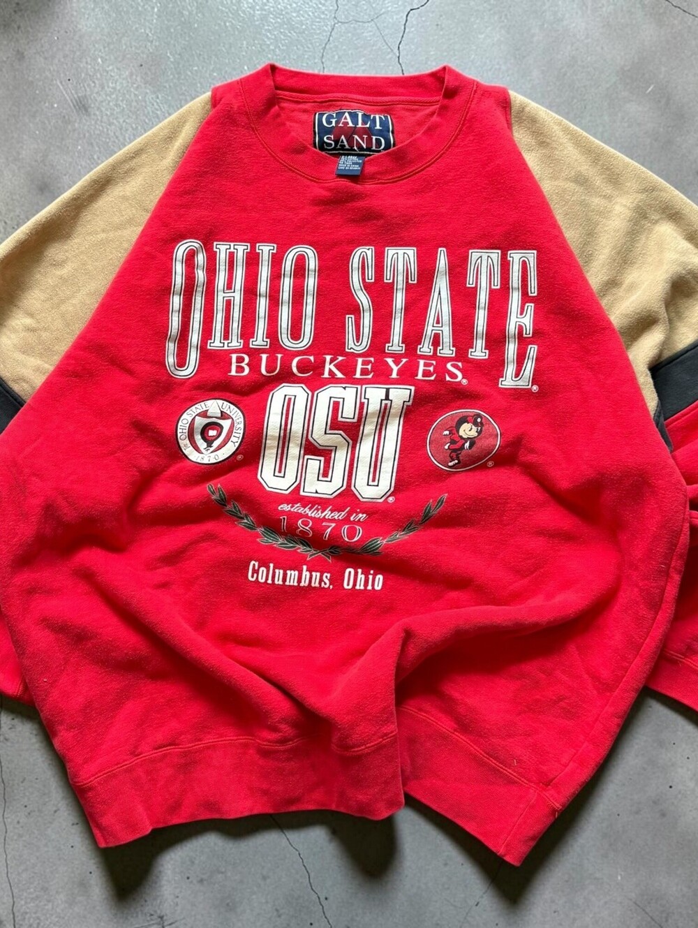 Vintage 90s Ohio State Buckeyes NCAA Pullover Crewneck Sweatshirt Size Mens XL